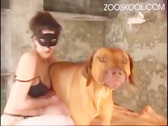 artofzoo sexy mask girl with dog