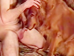 slut wife suck dog cock and eat dog cum